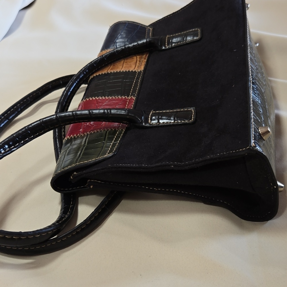 Nyc Patchwork Leather Shoulder Bag - image 5
